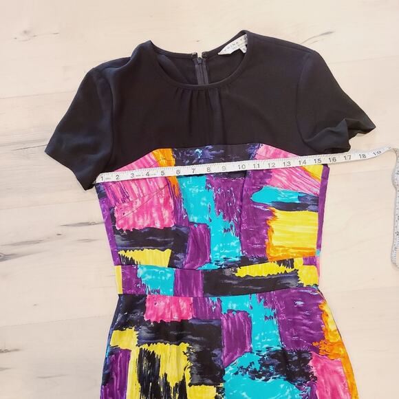 Trina Turk Multicolored Watercolor Sheath Dress - Picture 7 of 8
